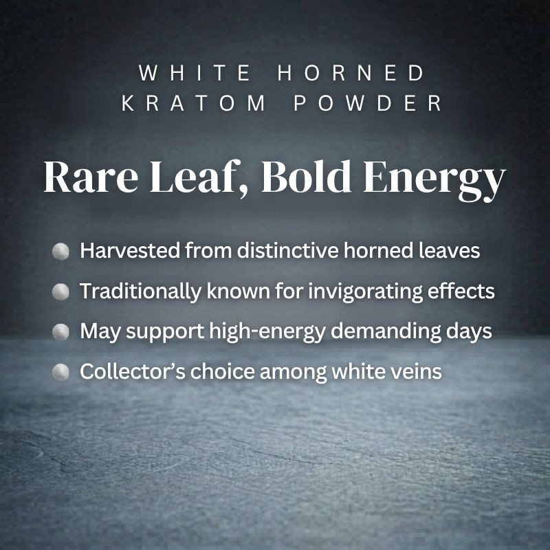 White Horned Kratom Powder