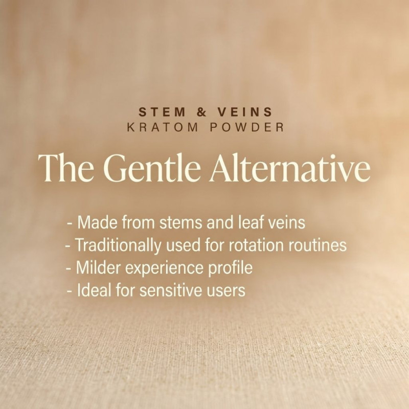 Stem & Veins Kratom Powder