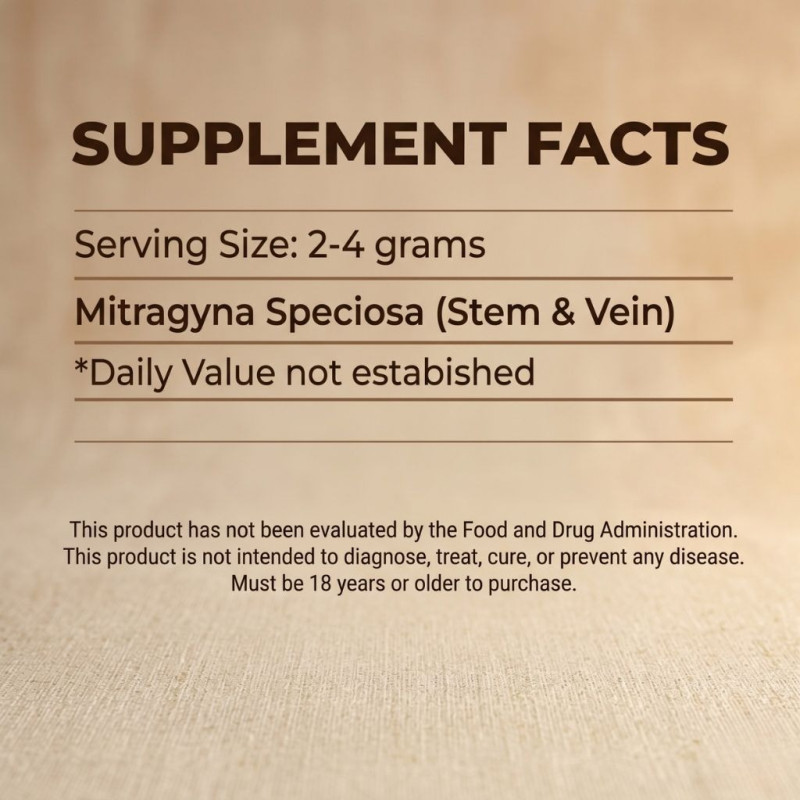 Stem & Veins Kratom Powder