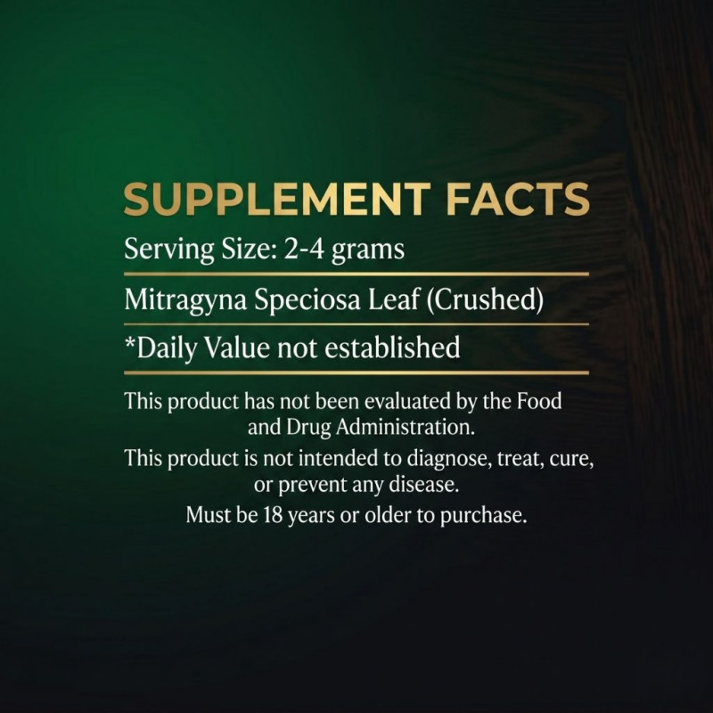 Green Crushed Kratom Leaf (30 mesh)