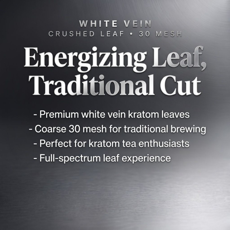 White Crushed Kratom Leaf (30 mesh)