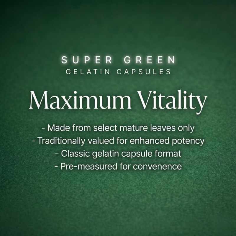 Super Green Kratom Gelatin Capsules