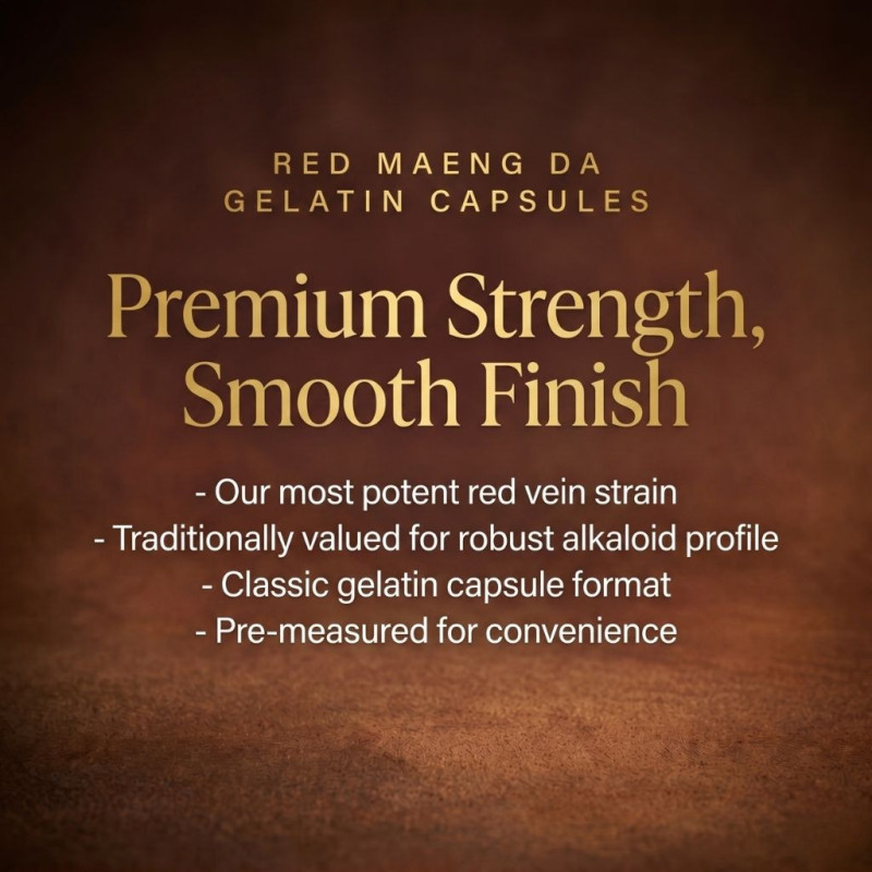Red Maeng Da Kratom Gelatin Capsules