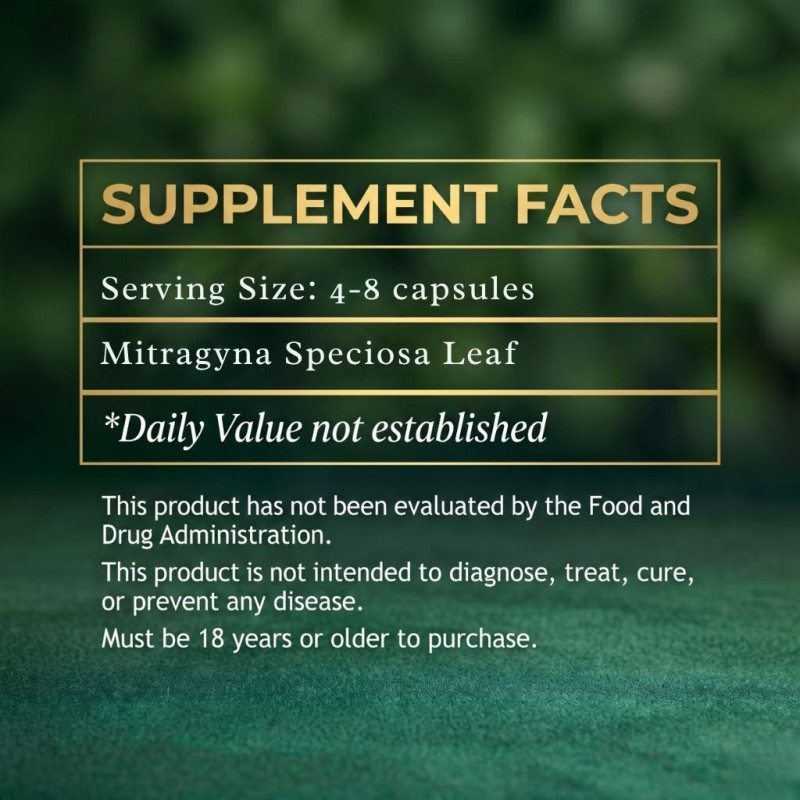 Green Maeng Da Kratom Gelatin Capsules