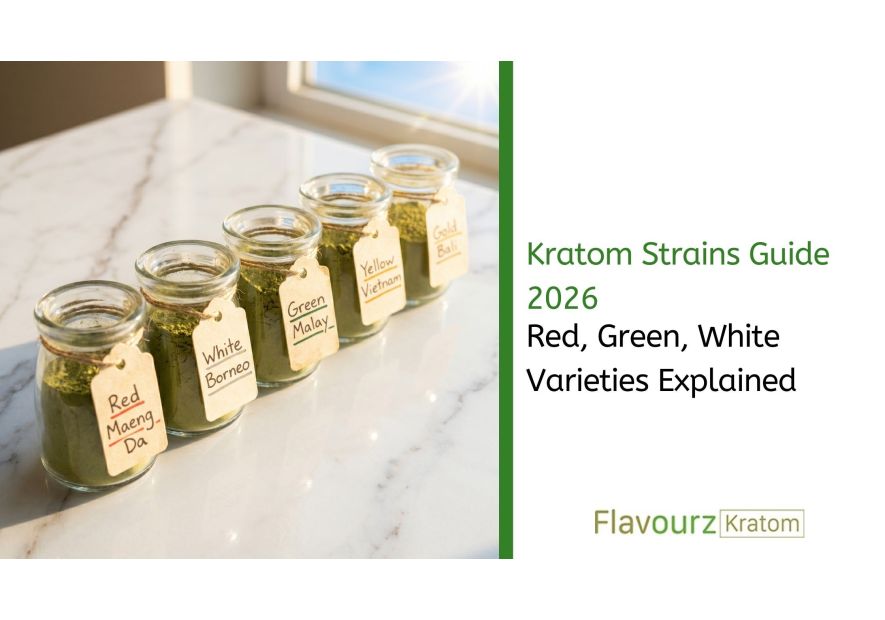 Kratom Strains Guide 2026: Red, Green, White Varieties Explained