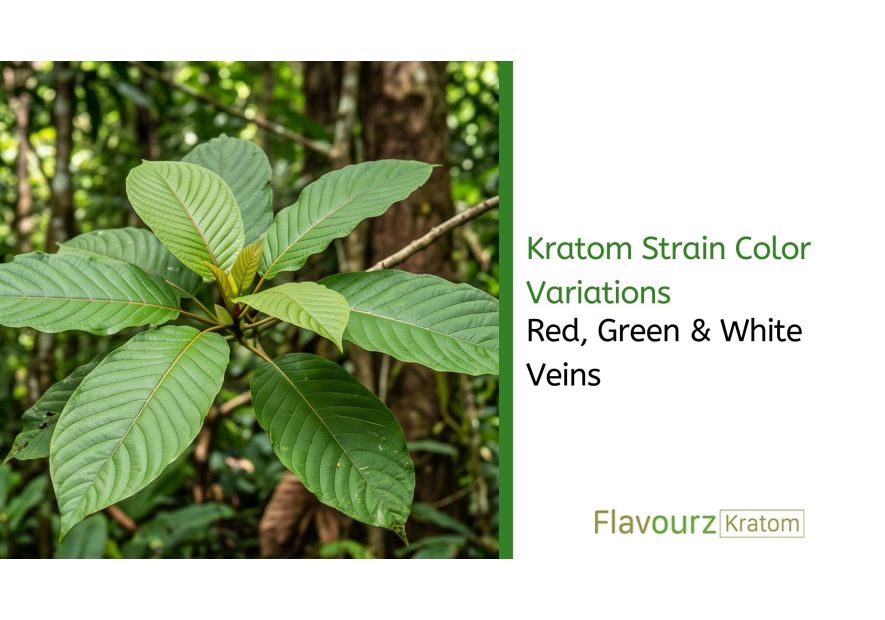 Kratom Strain Color Variations: Red, Green & White Veins