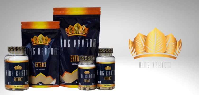 Natural kratom leaves and botanical wellness products arranged in calming lifestyle setting
