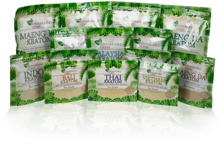 Remarkable Herbs kratom strains comparison showing Bali Maeng Da Indo Thai Malaysian Vietnam