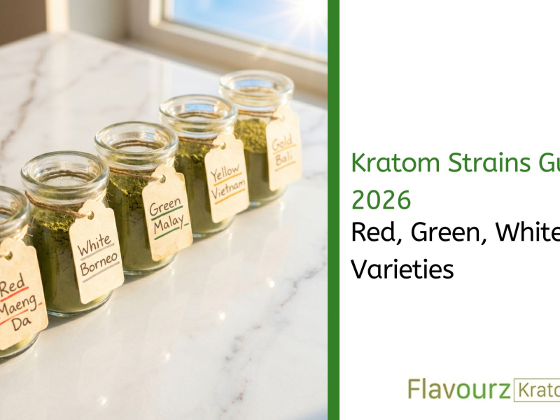 Kratom Strains Guide 2026: Red, Green, White Varieties